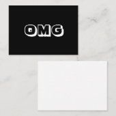 Oogje, mijn god, zwarte witte kaart (Voorkant / Achterkant)