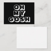 Oogje, mijn god, zwarte witte kaart (Voorkant / Achterkant)