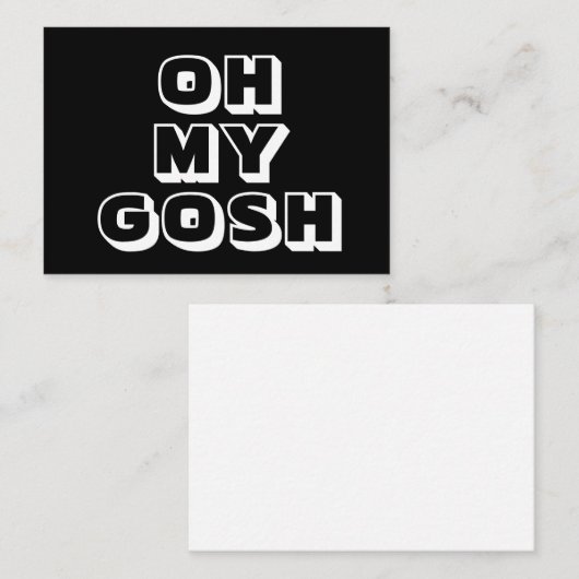 Oogje, mijn god, zwarte witte kaart (Voorkant / Achterkant)