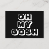 Oogje, mijn god, zwarte witte kaart (Voorkant)