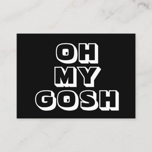 Oogje, mijn god, zwarte witte kaart (Voorkant)