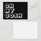 Oogje, mijn god, zwarte witte kaart (Voorkant / Achterkant)