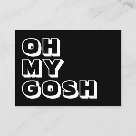 Oogje, mijn god, zwarte witte kaart (Voorkant)