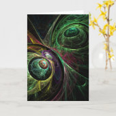 Oogje naar het Abstracte Wenskaart van de Kunst Kaart (Gele Bloem)