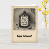 Oogje Newt Halloween-kaart Kaart (Gele Bloem)