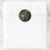 Oogje tot oog Abstracte art Round Sticker (Tas)