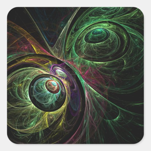 Oogje tot oogje Abstract art Square Sticker (Voorkant)