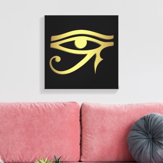 Oogje van het Egyptische symbool Canvas Afdruk (Insitu (Woonkamer))