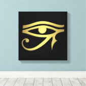 Oogje van het Egyptische symbool Canvas Afdruk (Insitu (Houten vloer))