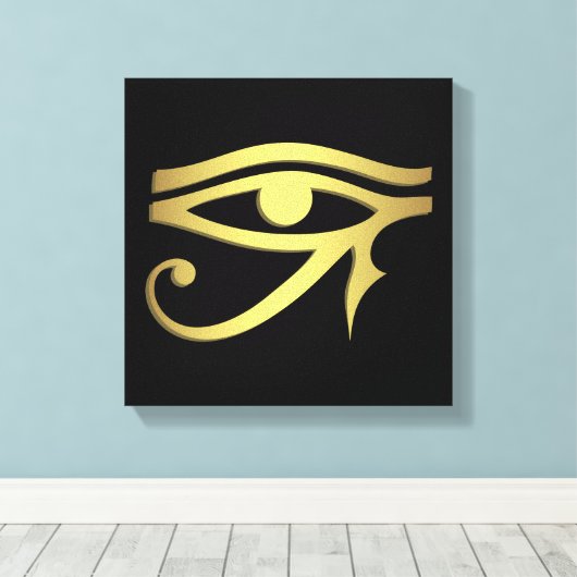Oogje van het Egyptische symbool Canvas Afdruk (Insitu (Houten vloer))