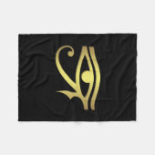 Oogje van het Egyptische symbool Fleece Deken (Voorkant (Horizontaal))