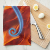 Oogje van het Egyptische Wadjetsymbool Ra & Flames Theedoek (Quarter Fold)