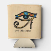 Oogje van Horus op papyrus, Egyptische hiërogliefe Blikjeskoeler (Achterkant)