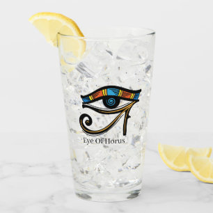 Oogje van Horus op papyrus, Egyptische hiërogliefe Glas