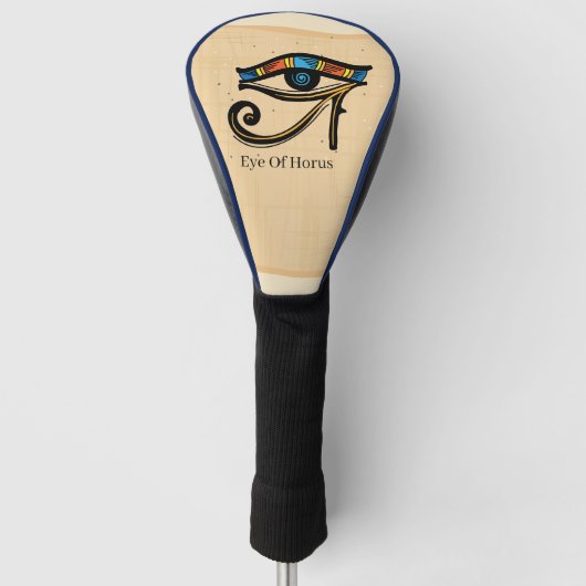 Oogje van Horus op papyrus, Egyptische hiërogliefe Golfheadcover (Voorkant)