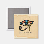 Oogje van Horus op papyrus, Egyptische hiërogliefe Magneet (Voorkant / Achterkant)