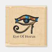 Oogje van Horus op papyrus, Egyptische hiërogliefe Magneet (Voorkant)