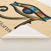 Oogje van Horus op papyrus, Egyptische hiërogliefe Sherpa Deken (3/4)