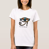Oogje van Horus op papyrus, Egyptische hiërogliefe T-shirt (Voorkant)