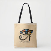 Oogje van Horus op papyrus, Egyptische hiërogliefe Tote Bag (Voorkant)
