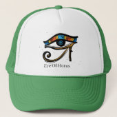 Oogje van Horus op papyrus, Egyptische hiërogliefe Trucker Pet (Voorkant)