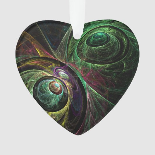 Oogje voor Abstracte kunst Acrylhart Ornament (voorkant)