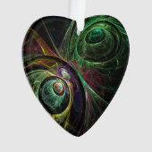 Oogje voor Abstracte kunst Acrylhart Ornament (voorkant)