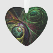 Oogje voor Abstracte kunst Acrylhart Ornament (achterkant)