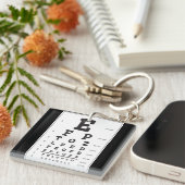 Oogkaart Acryl Sleutelhanger (Voorkant Rechts)