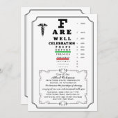 Oogkaart Afscheidsuitnodiging Kaart (Voorkant / Achterkant)