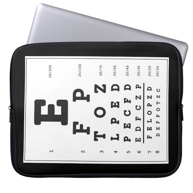 Oogkaart Lap Top Sleeve (Voorkant)