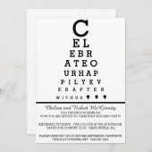 Oogkaart na de bruiloft Ontvangst Uitnodiging (Voorkant / Achterkant)