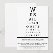 Oogkaart Na Huwelijksreceptie Alleen Uitnodiging (Voorkant / Achterkant)