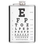 Oogkaart Vinyl verpakte kolf Heupfles (Voorkant)