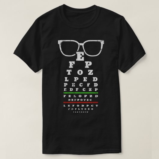 Oogkaart voor opticiens t-shirt (Design voorkant)