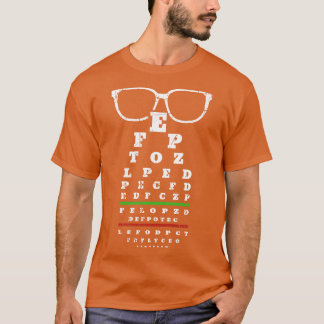 Oogkaart voor opticiens t-shirt