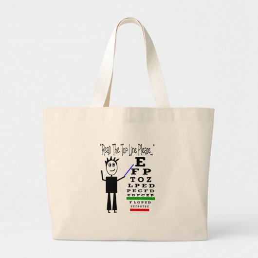 Oogkaartje Oogdoctoraatsontwerpen Grote Tote Bag (Voorkant)
