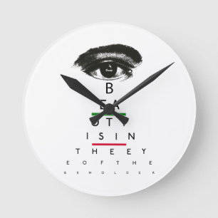 oogkaartjes ronde klok