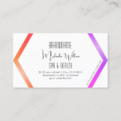 Oogkleurig met witte geometrische moderne visitekaartje (Achterkant)