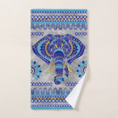 Oogkleurig oogmerk Olephant Ornamental Patroon Bad Handdoek (Handdoek)