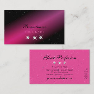Oogkleurig zwarte roze sparkle Diamonds stijlvol Visitekaartje