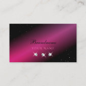 Oogkleurig zwarte roze sparkle Diamonds stijlvol Visitekaartje (Voorkant)