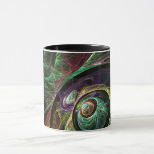 Oogkleurige Abstracte koffie-Mok Mok