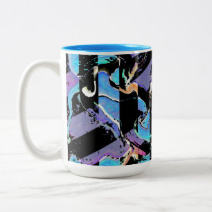 Oogklever koffiemok tweekleurige koffiemok