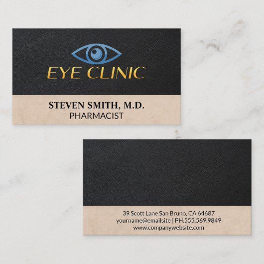 Oogkliniek pictogram visitekaartje (Voorkant / Achterkant)