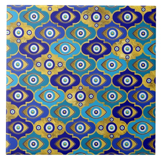 Oogladingen voor het aambeeld in Quatrefoil Patter Tegeltje (Voorkant)