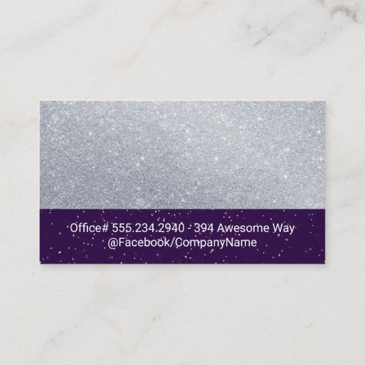 Ooglaesje glitter | Gouden Sparkles Visitekaartje (Achterkant)