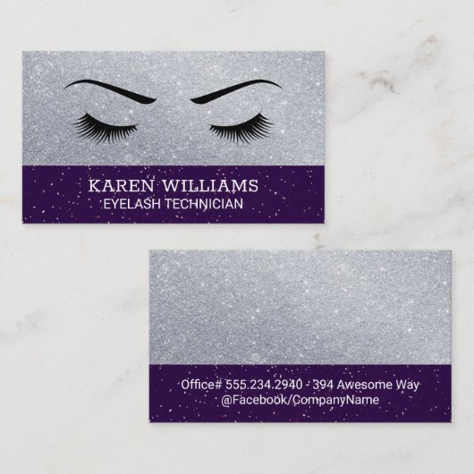 Ooglaesje glitter | Gouden Sparkles Visitekaartje (Voorkant / Achterkant)