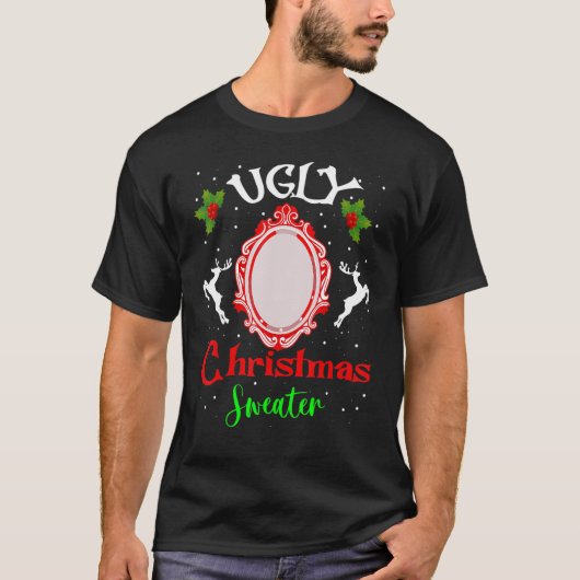 Oogle kerstkeuken met spiegel t-shirt (Voorkant)