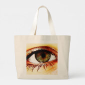 Oogletsel Grote Tote Bag (Achterkant)